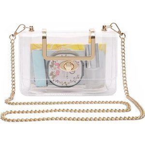 Clear Purse Stadium Approved for Women, Small Clear Crossbody Bag Fashion